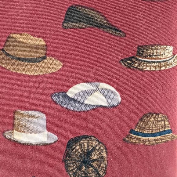 Retro red Echo hat tie. - Picture 2 of 3
